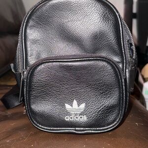 Adidas Black Leather Belt Bag